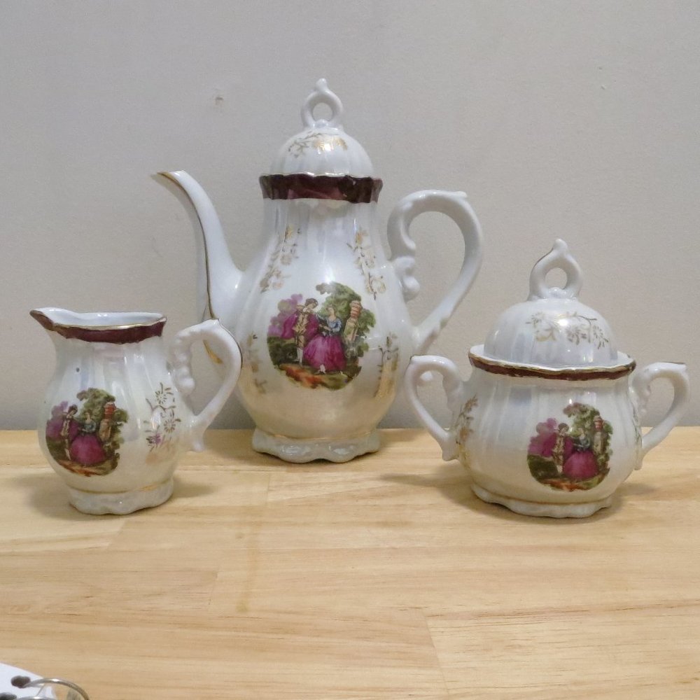 Jay's Japan Coffee Teapot Cream Sugar Set Vintage